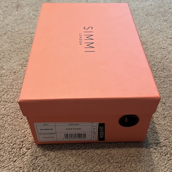 Simmi London Wide Fit clear heel sandals in natural - Picture 5 of 5